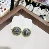 Pendientes Redondos de Ojo de Tigre Retro de Lujo Ligero para Mujer, Pendientes Maillard de Gama Alta para Otoño e Invierno