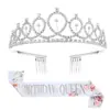 Diadema con Strass Estampada QUEEN y Conjunto para Hombros para NIÑA DE CUMPLEAÑOS REINA Fiesta de CUMPLEAÑOS REINA