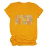 Lee libros sé amable Amazon eBay sitio independiente de moda versátil camiseta de mujer de cuello redondo y manga corta