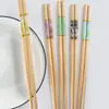 Atacado do Fabricante Hashis de Bambu Cinco Cores 10 Pares Hashis Descartáveis Impressos Higiene Doméstica Barato Comercial Para Levar