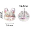 Contas de Acrílico Transparentes Gradiente de Coelho Estéreo Feitas à Mão DIY Pulseira Pulseira Contas Soltas