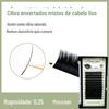 Cílios Postiços Enxertados Simples 0,25 Espessura Ponta Dupla Cabelo Liso Misto Grosso Suave Vento Soprado Plantio Cílios