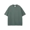Nuevo Producto de Manga Corta 275g Tono Tierra Holgado Camiseta de Manga Corta Lisa para Hombre Niebla Algodón Puro Marca Trendy para Hombre Ropa para Hombre Tallas Grandes