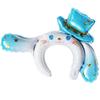 Popular en línea popular inflable accesorios para el cabello diadema forma de caricatura luz Película Película de aluminio globo decoración de fiesta puesto venta al por mayor regalo