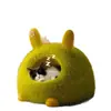 Cama Pequena para Cachorro Inverno Acolchoada Tenda Fechada Quente Saco de Dormir para Gatinhos