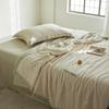 Edredón de verano de cuatro piezas de Tencel, elegante, de seda helada, de alta gama, de color sólido y ligero, con aire acondicionado y ropa de cama.