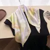 Bufanda Estampada de Seda Sintética Suave para el Trayecto Diario, Pañuelo Cuadrado Pequeño con Acabado de Lujo, Bufanda para el Cuello con Protección Solar, Pañuelo para la Cabeza, Bufanda Nueva