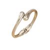 Moda europeia e americana Tendência europeia e americana pulseira aberta lisa de primavera metal banhado a ouro temperamento simples personalidade joias requintadas