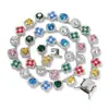 Comercio Exterior Nuevo Collar Hip-Hop Verano Personalizado Diamante Colorido Flor Geométrica Hombres y Mujeres Elegante Accesible Lujo Accesorios de Collar