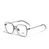 Gafas Xunge nuevas con montura cuadrada para miopía, montura de titanio y metal con luz azul, espejo liso para mujer, espejo plano simple para hombre