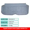 Adequado para Toyota Innova de sete lugares 23+, tapete de porta-malas TPE específico para interior, resistente ao desgaste e à água