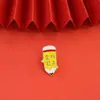 Broche de Recompensa para Aluno do Ensino Fundamental Desenho Animado Texto Insígnia de Metal Pin Inspirador Infantil Pingente de Mochila Acessório Medalha