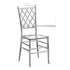 Silla de comedor de cristal transparente, moderna y sencilla, adecuada para bodas, banquetes, hoteles, restaurantes y uso doméstico, estilo bambú, apilable con respaldo