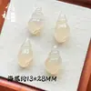Directamente del fabricante: Collar con Colgante de Ágata Blanca Calcedonia Tipo Hielo, Hebilla de Paz Buda Guanyin Maitreya, Amuleto con Forma de Hoja al por Mayor