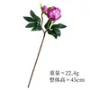 Flores de peonía artificiales de dos cabezas transfronterizas, flores artificiales, flores artificiales para decoración de bodas y hogar, arreglos florales para sala de estar y mesa de comedor