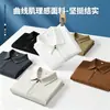 Roupa Masculina Dengjue Camiseta Masculina 220g com Zíper Curto Manga Curta Novo Estilo 2026 Design Simples Solto Camisa Polo com Gola
