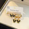Pendientes de Acero Inoxidable de Moda Diaria Versátiles Estilo Europeo y Americano Más Vendidos Transfronterizos Joyería de Acero Inoxidable Pequeña Lujo Nicho Personalidad