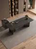 Mesa de Centro de Pizarra de Piedra de Lujo, Juego Moderno de Mesa y Sillas para el Té, Sencillo y Elegante con un Toque de Alta Gama, Mesa para Ceremonia del Té de Oficina, Mesa para Preparar Té