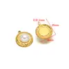 Aço Inoxidável Cruzado Flor Ponto Diamante Oval Pérola Pingente DIY Colar Pulseira Brincos Acessórios Acessórios Atacado