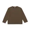 Camiseta de Manga Larga para Hombre 2026 Otoño Nueva Tendencia Americana Peso Pesado Versátil Casual Camiseta Color Sólido Peso Pesado