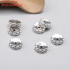 Cuentas de barril en forma de XI de plata esterlina S925, espaciador de monedas, anillo para correr, accesorios vintage desgastados, joyería hecha a mano con cuentas