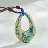 Collares de Joyería de Cerámica Jingdezhen para Estudiantes, Estilo Antiguo, Estilo Chino, Piezas de Cerámica, Suministro para Transmisiones en Vivo, Tejido Hecho a Mano, Ajustable