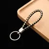 Llavero de Cordón de Cuero Trenzado Lanyard para Llaves de Cuero Accesorio Colgante de Coche de Alta Gama Regalo Pequeño para Actividades Al por Mayor en Stock