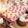 Toalha de Mesa Desenho Animado, Sem Lavagem, Impermeável, À Prova de Óleo, Resistente ao Calor, Estilo Dopamina Creme, Toalha de Mesa Retangular, Protetor de Mesa, Chá