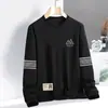 Envio RápidoMoletom Estampado de Gola Redonda Masculino, Novo Primavera/Outono, Caimento Solto, Manga Longa, Pulôver, Camiseta Básica Casual Fashion, Tendência