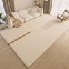 Alfombra de estilo silencioso para sala de estar, dormitorio, color crema, sofá nórdico, mesa de centro, manta de noche, alfombra de suelo minimalista moderna