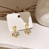 Pendientes de plata con forma de aguja y circonita cúbica con baño de oro auténtico, pendientes de temperamento de moda de alta calidad, nuevos pendientes rojos de red al por mayor