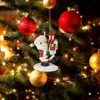 Novo Desenho Animado de Natal Transfronteiriço Velhinho Presente Árvore de Natal da Floresta Acrílico Avião Retrovisor Pingente de Casa