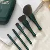 5 Espejo de Concha Brocha de Maquillaje Portátil Mini con Espejo de Maquillaje Combinación Viaje Pequeño Set de Brochas de Maquillaje