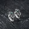 Aretes con Forma de Serpiente para Hombre, Diseño Moderno y de Moda, Aretes Simples Retro con Nudo de Cuerda para Mujer, Joyería Versátil de Alta Gama Personalizada al por Mayor