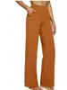 Pantalones de Yoga Rectos de Cintura Alta de Punto Sueltos Casuales con Bolsillos Nuevos de Venta Caliente Transfronterizos Europeos y Americanos