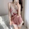 Pijamas Sexy Populares de Xiaohongshu para Mujer, Camisón con Tirantes de Seda de Hielo, Encaje Satén Seda, Lencería de Lujo Pura Lujuria