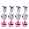 Dientes Rosas Cumpleaños Infantil Desechables Suministros para Fiesta Charola de Papel Servilleta Caja de Flor de Arroz Mantel Globo Triangular Sombrero