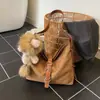 Bolso de Hombro Transfronterizo de Gran Capacidad Otoño e Invierno para Mujer, Nuevo Bolso Cubo de Gamuza 2026, Bolso Cruzado de Hombro Retro