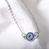 Moda simple popular nuevo social hipster Tobillera geométrica con incrustaciones de diamantes Ojo de diablo Joyería de Turquía Oriente Medio