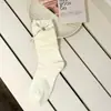 Acheng Home Venta al por mayor Calcetines para mujer Calcetines de algodón sin costuras Calcetines de otoño e invierno hasta la mitad de la pantorrilla Corazón y Lazo Estilo Dulce Coreano Apilados