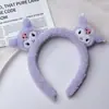 Faixa de Cabelo de Desenho Animado para Lavar o Rosto de Menina, Faixa Larga de Pelúcia Que Não Aperta a Cabeça, Acessório de Cabelo Fofo