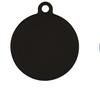 Placa de identificación de acero de titanio para mascotas, placa de identificación de metal, placa redonda antipérdida para perros y gatos, colgante de acero inoxidable para llaves.