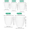Vasos de Flor de Melamina Brancos de Plástico Comercial Anti-Queda Imitação de Porcelana Vasos para Plantas Verdes Superfície Brilhante Redonda Vasos de Flor Wei Xuan