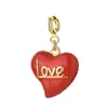 Serie Corazón Estilo Retro Lujo Ligero Transfronterizo Europeo y Americano Colgante de Acero Inoxidable Colorido con Goteo de Aceite Pulsera Colgante Accesorios de Joyería