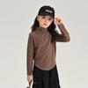 Nova Camisa Base Feminina Outono 2024 300g Pesada Design de Gola Alta Curta Camisa Base Feminina Confortável e Confortável
