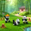 Miniatura de Panda de Artes Marciais Plástico PVC Ornamento de Mesa Acessórios de Decoração DIY para Jardinagem e Paisagismo