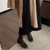 2026 Botines Retro de Punta Cuadrada Estilo Nuevo con Cremallera Lateral, Botines Cortos para Mujer, Calzado de Exterior Otoño e Invierno, Botines de Tobillo con Tacón Grueso, Botas Martin