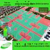 Acrílico Silicone Pu Piso para Quadra Esportiva Interna e Externa Material para Arquibancadas Escolares Projeto Turnkey Material Elástico Ecológico