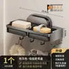 Porta jabón grande de ventosa con doble ranura, Caja de jabón con drenaje para pared sin taladro, Estante para almacenamiento de jabón para baño