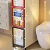 Estante de Almacenamiento para Baño, Gabinete Lateral Estrecho para Inodoro, Estante de Piso para Lavabo, Gabinete de Almacenamiento para Espacios Estrechos en Balcón